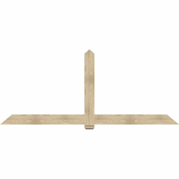 Ekena Millwork Eugene Rough Sawn Timber Gable Bracket, Douglas Fir, 108"W x 45"H x 2"D x 6"F, 10/12 Pitch GBW108X45X0206EUG00RDF - main